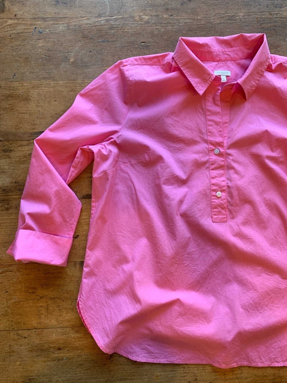 Talbots Bright Pink Popover Shirt - Picture 5 of 16